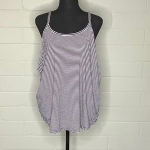 GapFit Breathe Blue and White striped tank, Size XXL